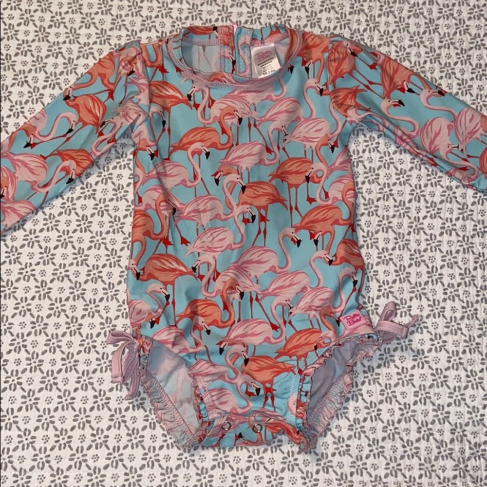 Rufflebutts 24 month flamingo swimsuit